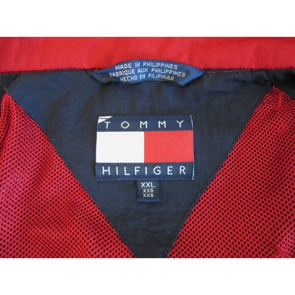 TOMMY HILFIGER Blue Yacht Boating XXL Windbreaker Hoodie Snap & Zip Jacket - Picture 5 of 7